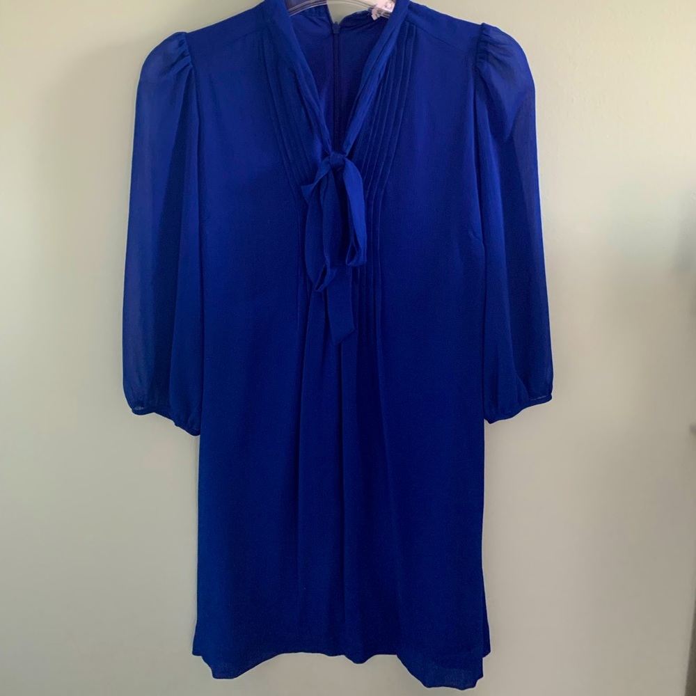 Calvin Klein Blue Chiffon Dress
